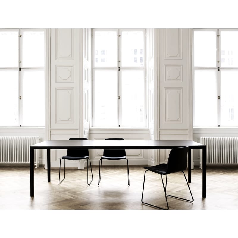 Black rectangular deals table