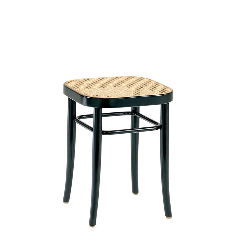 Vienna 144 Stool cane fibres black natural wood H 45 cm caned seat 1908 reissue Wiener GTV Design
