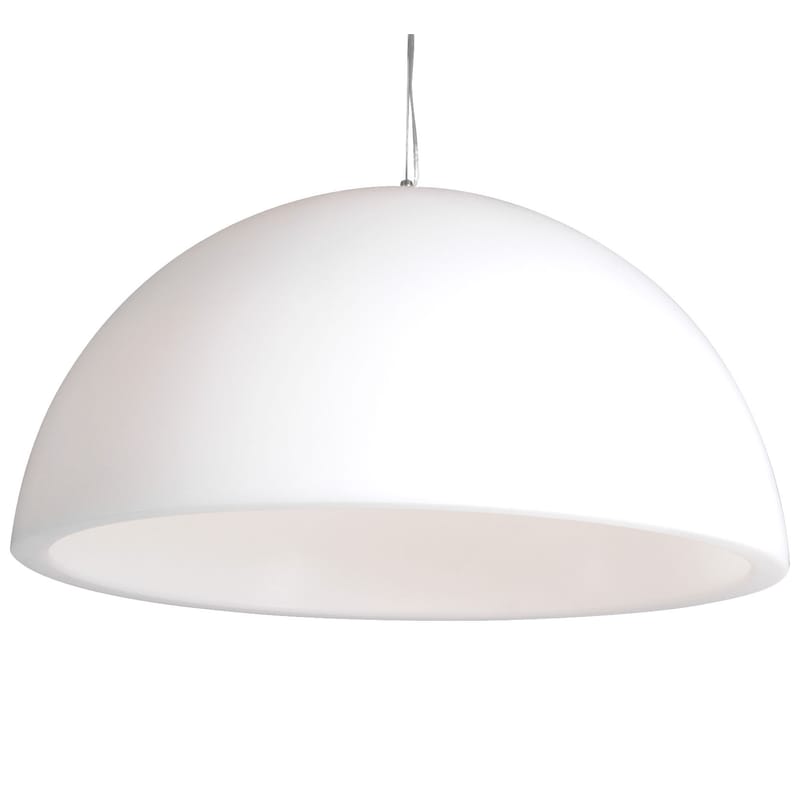 Luminaire - Suspensions - Suspension Cupole plastique blanc Ø 200 cm / Version mate - Slide - Blanc - polyéthène recyclable