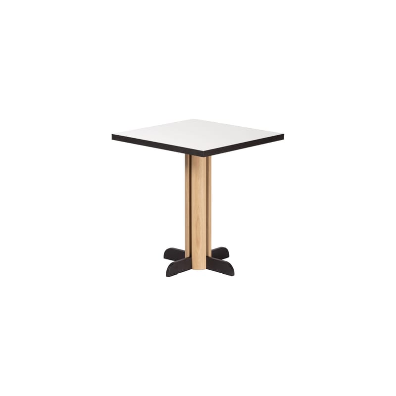 Mobilier - Tables - Table carrée Toucan bois blanc / 65 x 65 cm - KANN DESIGN - Blanc - Acier, Chêne massif, Polyrey HPL