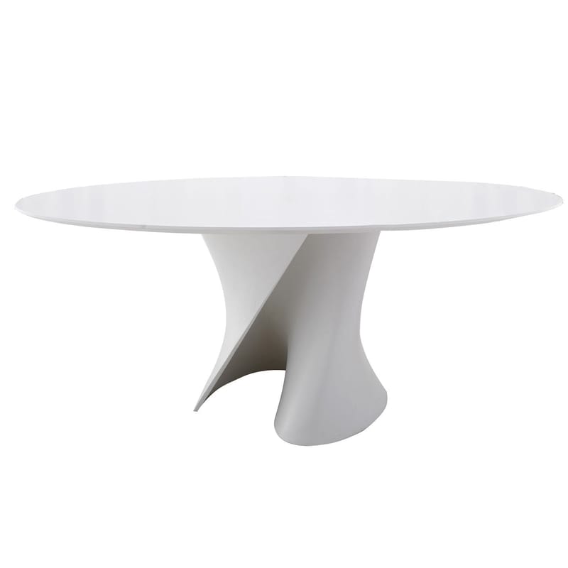 Mobilier - Tables - Table ovale S plastique blanc /150 x 210 cm - Plateau cristalplant - MDF Italia - Blanc - Cristalplant