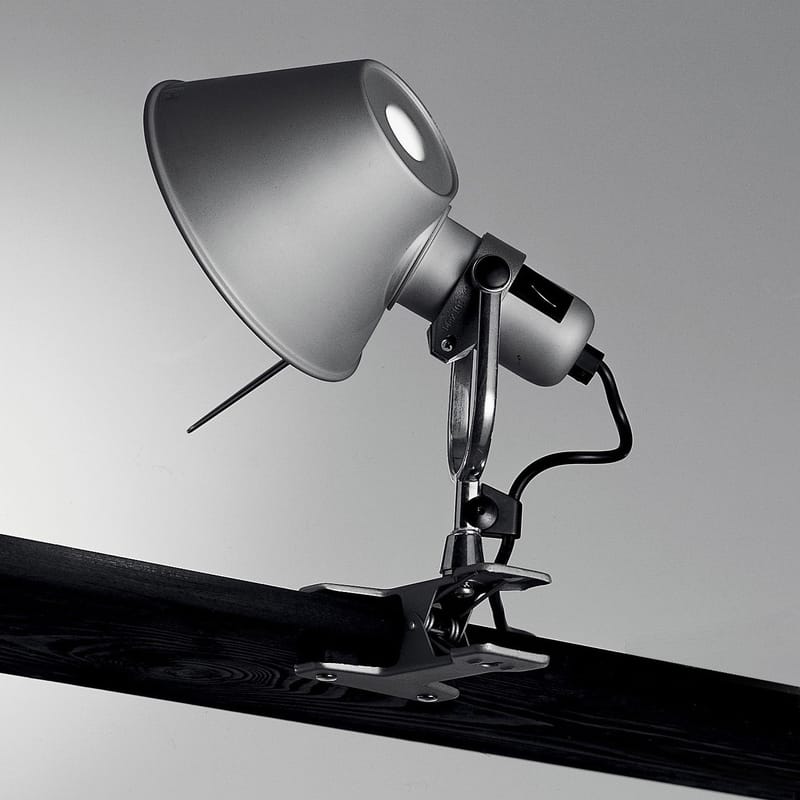 Illuminazione - Lampade da parete - Applique con presa Tolomeo Pinza LED metallo LED - Artemide - H 23 cm - Alluminio - Acciaio, Alluminio
