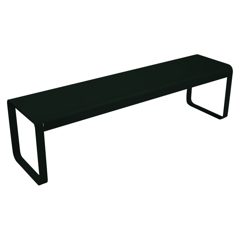 Möbel - Bänke - Bank Bellevie metall schwarz L 161 cm - 4-Sitzer - Fermob - Lakritz - Aluminium, Stahl