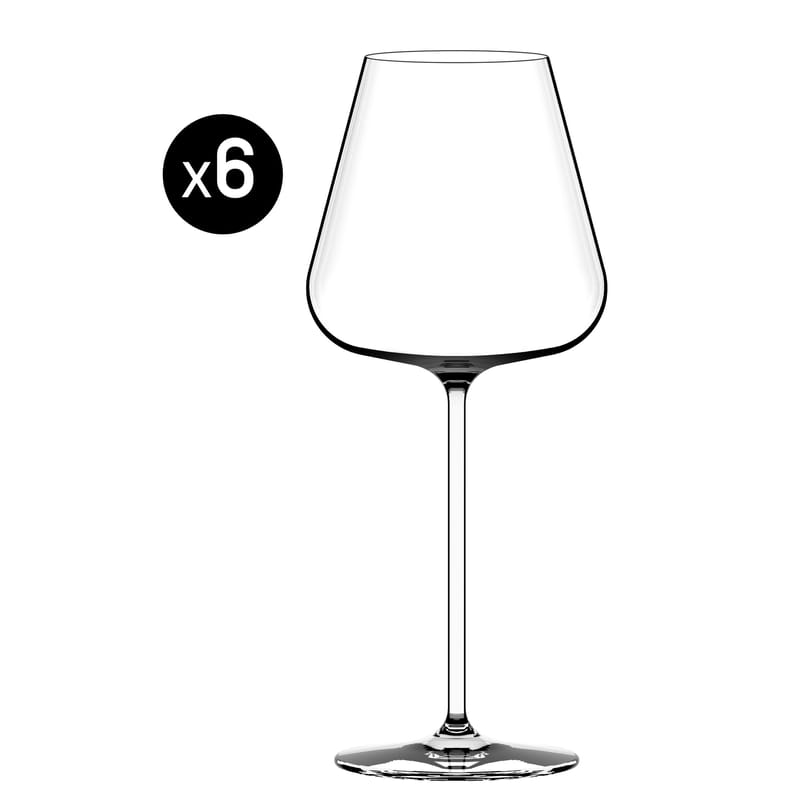 Table et cuisine - Verres  - Flûte à champagne Sparkle verre transparent / Lot de 6 - 48 cl - Italesse - Transparent - 45 cl - Verre