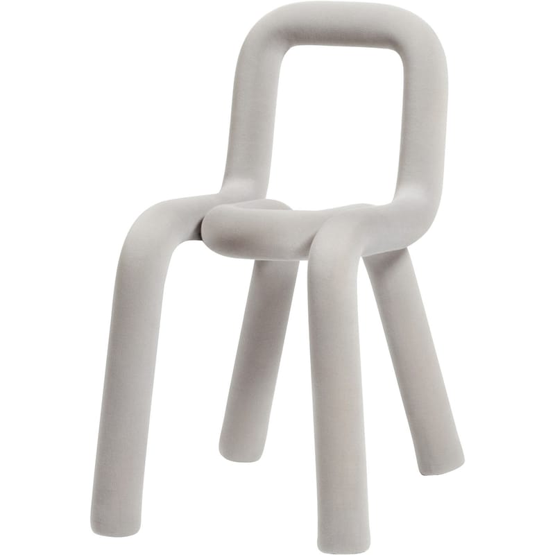 Mobilier - Chaises, fauteuils de salle à manger - Housse de chaise  tissu gris / Pour chaise Bold - Moustache - Gris clair - Coton, Polyuréthane