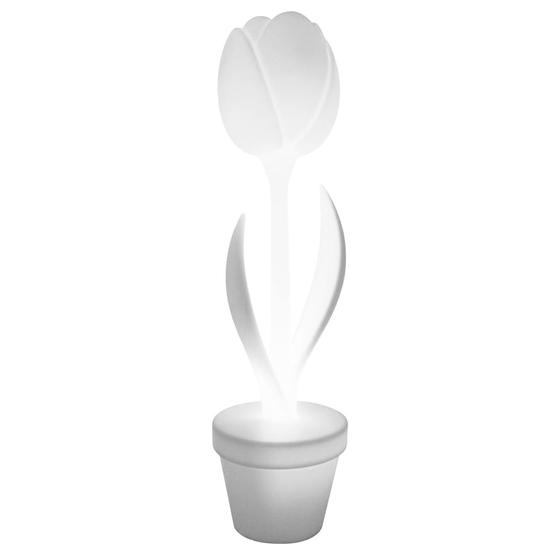 Décoration - Tendance humour & décalage - Lampe de table Tulip plastique blanc LED / H 40 cm - Pour l\'intérieur - MyYour - Blanc - Polyéthylène