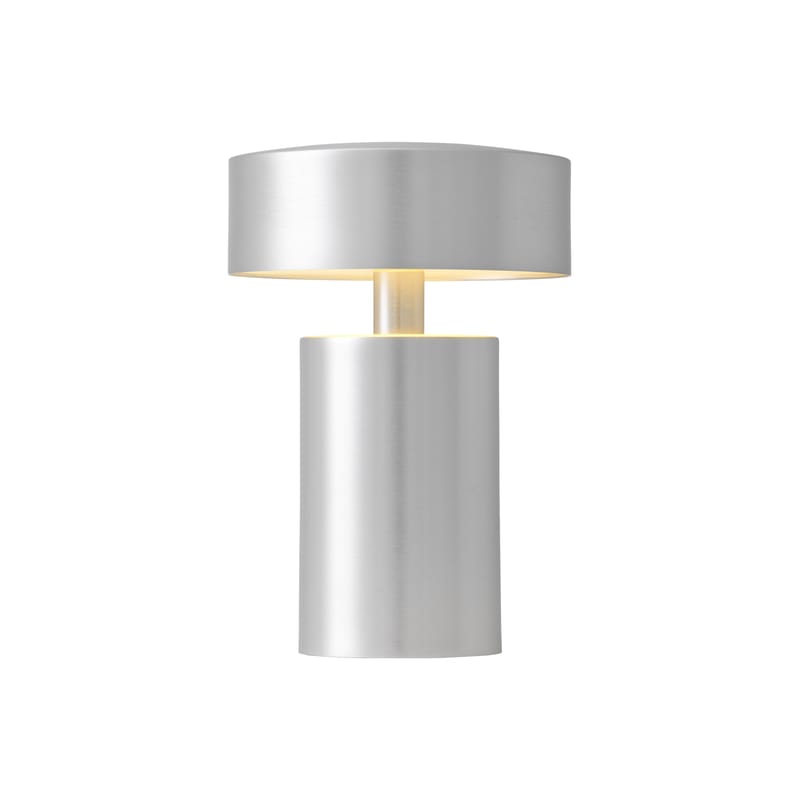 Luminaire - Lampes de table - Lampe sans fil rechargeable Column LED argent métal - Audo Copenhagen - Aluminium - Aluminium