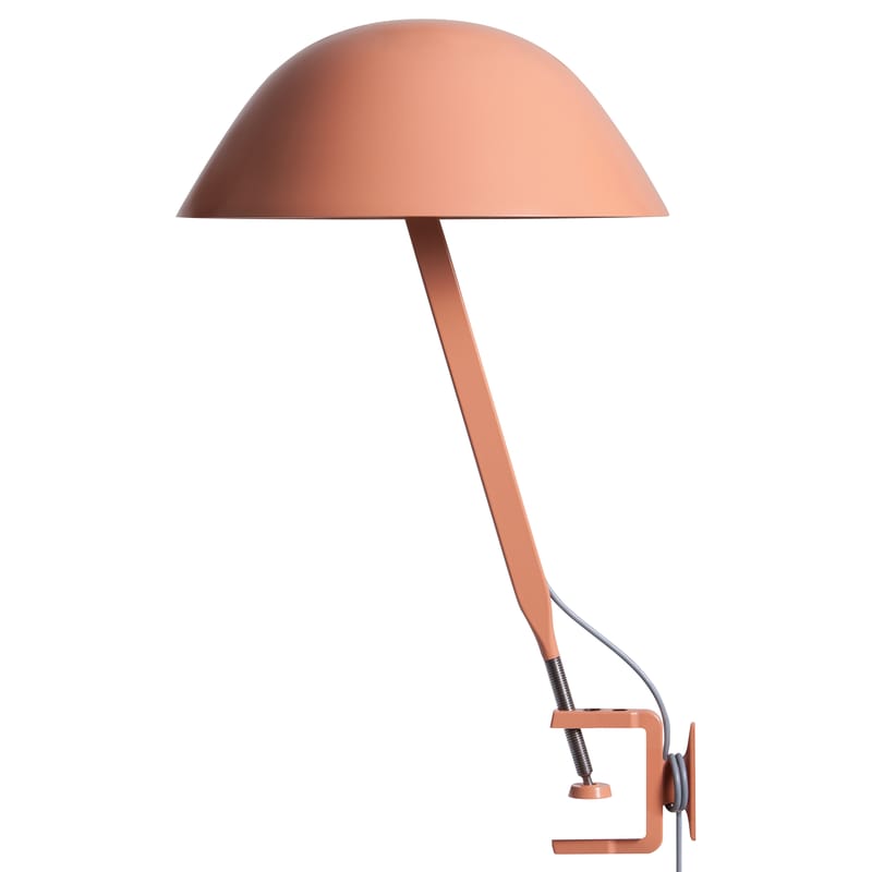 Luminaire - Lampes de table - Spot à pince Sempé w103c LED métal rose / Base étau - Wästberg - Beige rouge - Acier, Aluminium