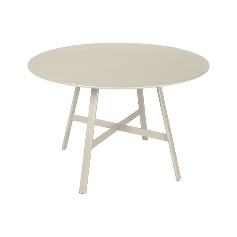 Jardin - Tables de jardin - Table ronde So’O métal gris / Ø 117 cm - 6 personnes - Fermob - Gris argile - Acier