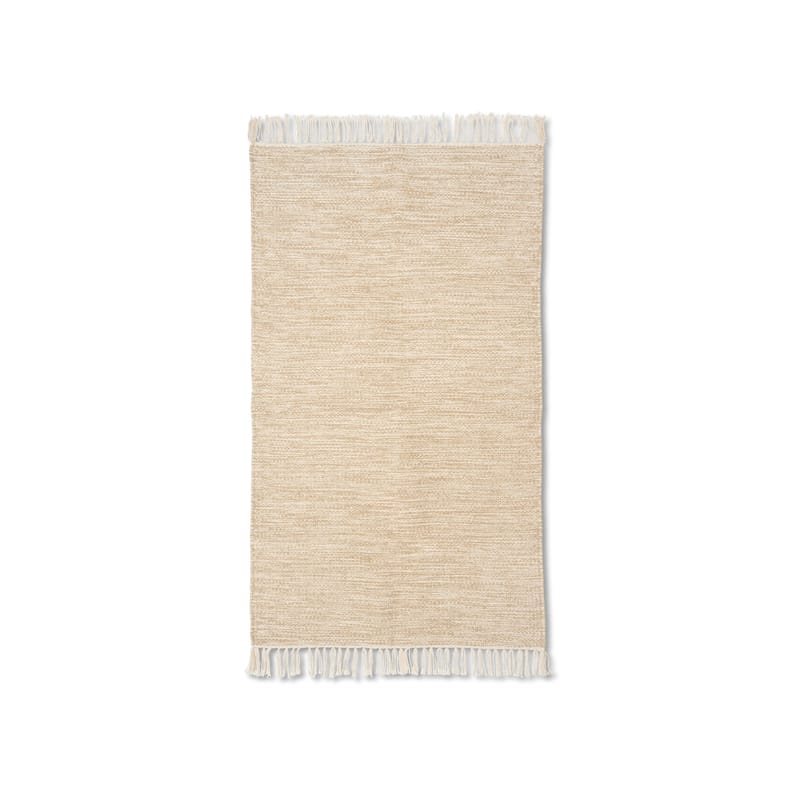 Décoration - Tapis - Tapis Melange  beige / 60 x 100 cm - Tissé main - Ferm Living - Sable - Coton