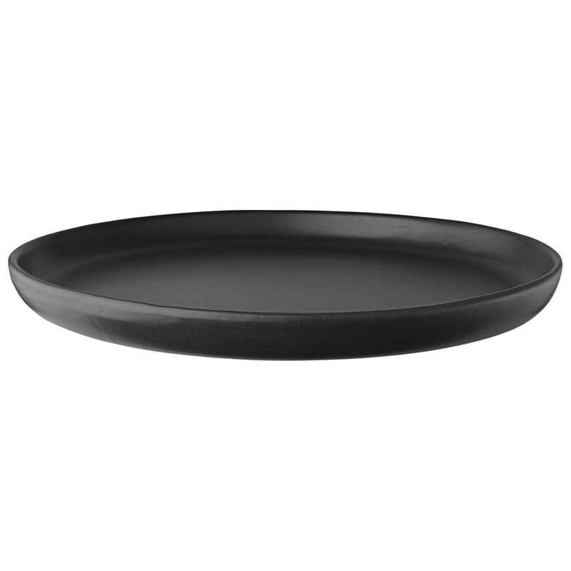 Tisch und Küche - Teller - Teller Nordic kitchen keramik schwarz / Ø 25 cm - Steinzeug - Eva Solo - Ø 25 cm / Schwarz matt - Sandstein