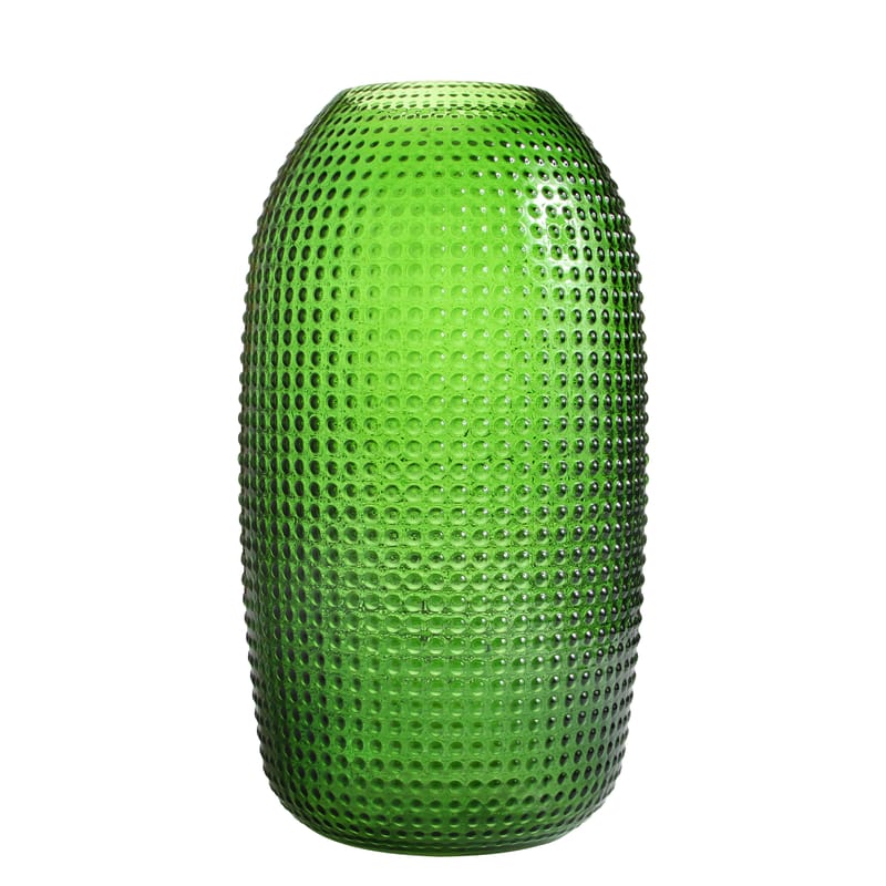Décoration - Vases - Vase Dotted Large verre vert / H 36,5 cm - & klevering - Large / Vert - Verre