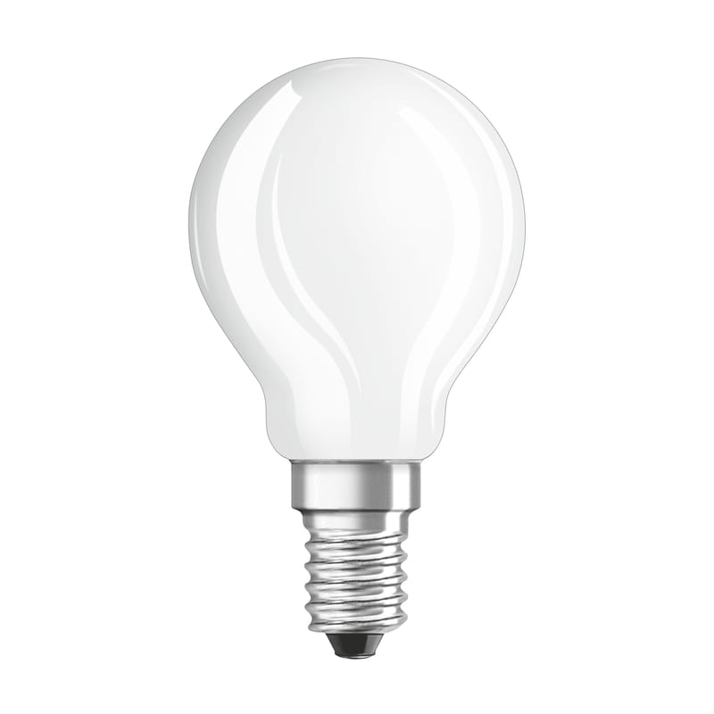 Luminaire - Ampoules et accessoires - Ampoule LED E14  verre blanc / Sphérique dépolie - 3W=25W (2700K, blanc chaud) - Osram - 3W=25W (lumière chaude) - Verre