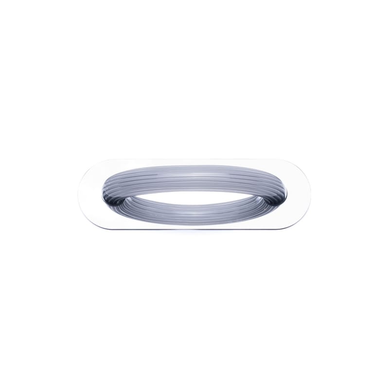 Luminaire - Appliques - Applique Oort verre blanc / 33,5 x 11,5 x P 17 cm - Fontana Arte - Blanc / Miroir - Métal, Silicone, Verre