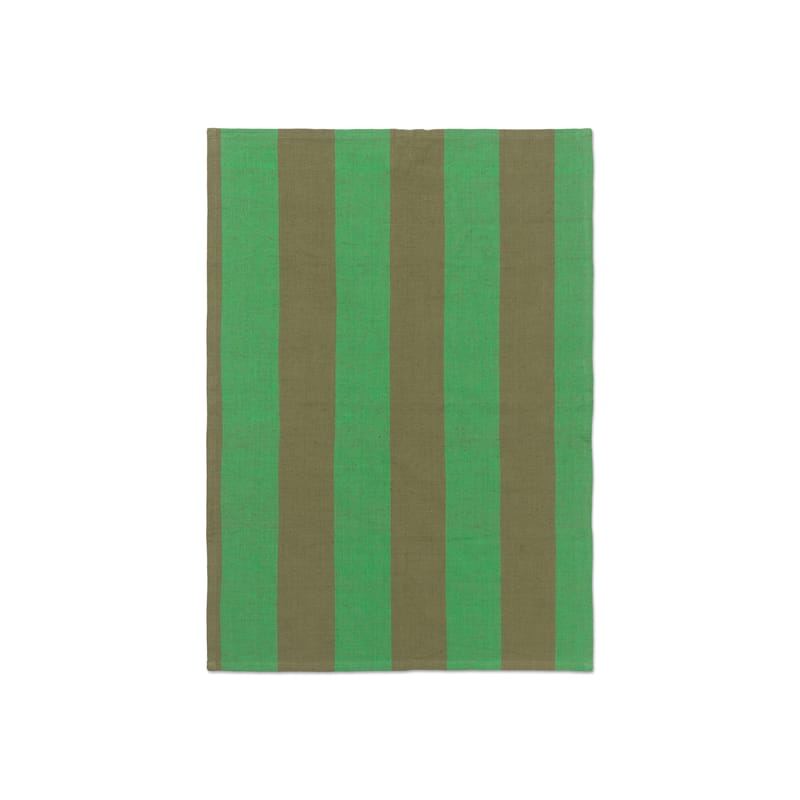 Tisch und Küche - Reinigung und Lagerung - Geschirrtuch Hale textil grün / 50 x 70 cm - Ferm Living - Olivgrün / Grün - Baumwolle, Leinen