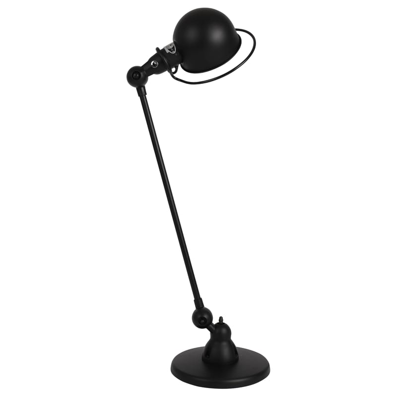 Décoration - Pour les enfants - Lampe de table Loft métal céramique noir / 1 bras - L 60 cm - Jieldé - Noir mat - Acier inoxydable, Porcelaine