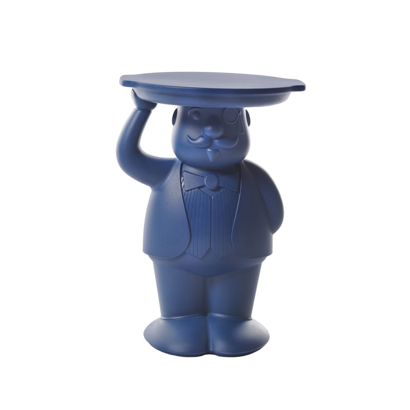 Mobilier - Tables basses - Table d\'appoint Ambrogio plastique bleu / 42,5 x 38,5 x H 60,5 cm - Slide - Bleu raisin - Polyéthylène