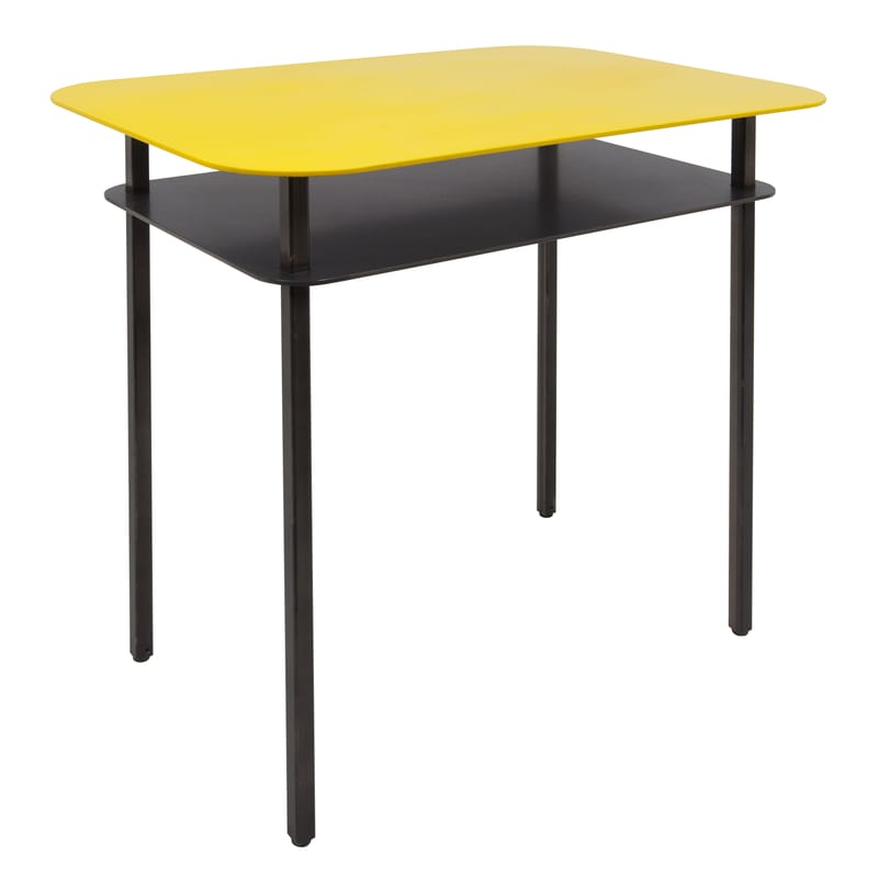 Mobilier - Tables basses - Table d\'appoint Kara métal jaune noir / 60 x 44 cm - Maison Sarah Lavoine - Jaune - Acier brut thermolaqué