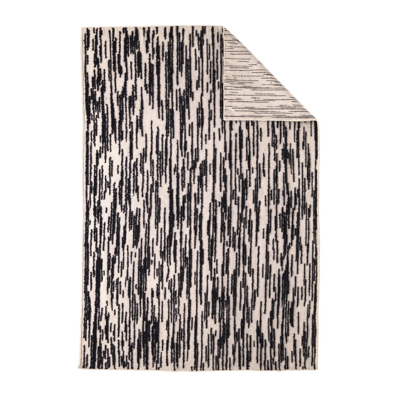 Décoration - Tapis - Tapis Doblecara 1 noir / 200 x 300 cm - Nanimarquina - Doblecara 1 / Noir & beige - Laine afghane