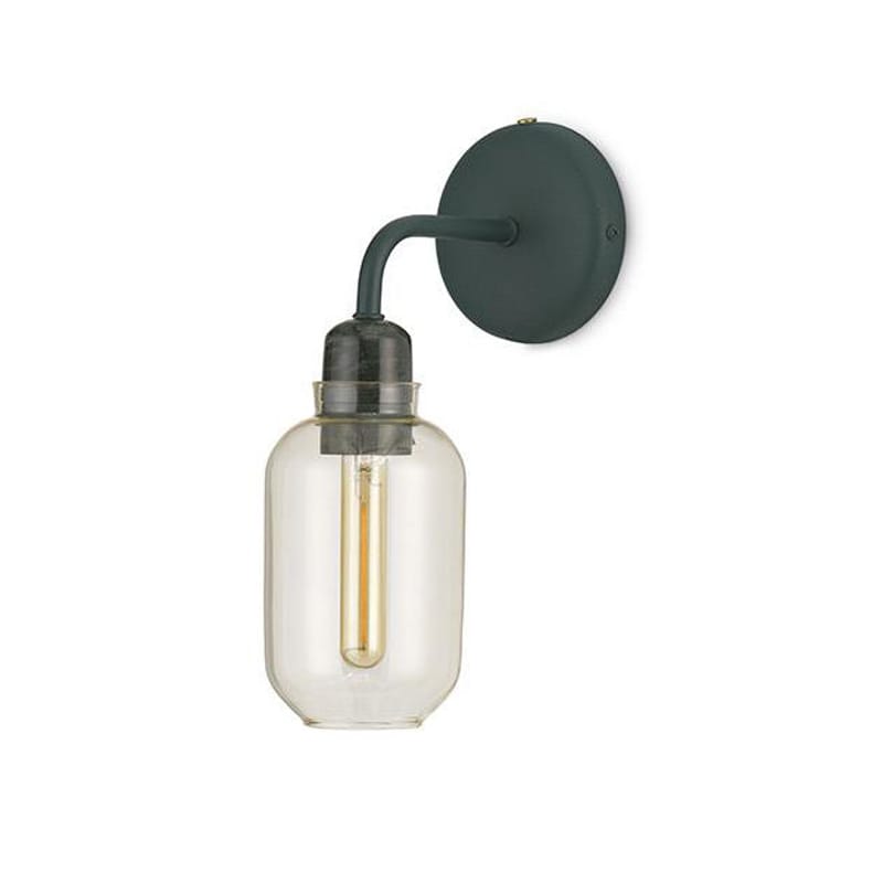 Luminaire - Appliques - Applique avec prise Amp verre vert - Normann Copenhagen - Vert / Verre doré - Marbre, Métal, Verre