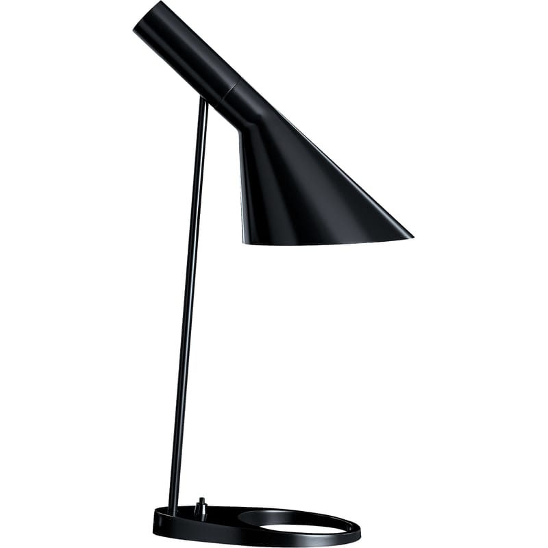 Luminaire - Lampes de table - Lampe de table AJ métal noir / H 56 cm - Orientable / Arne Jacobsen, 1957 - Louis Poulsen - Noir - Acier, Fonte de zinc