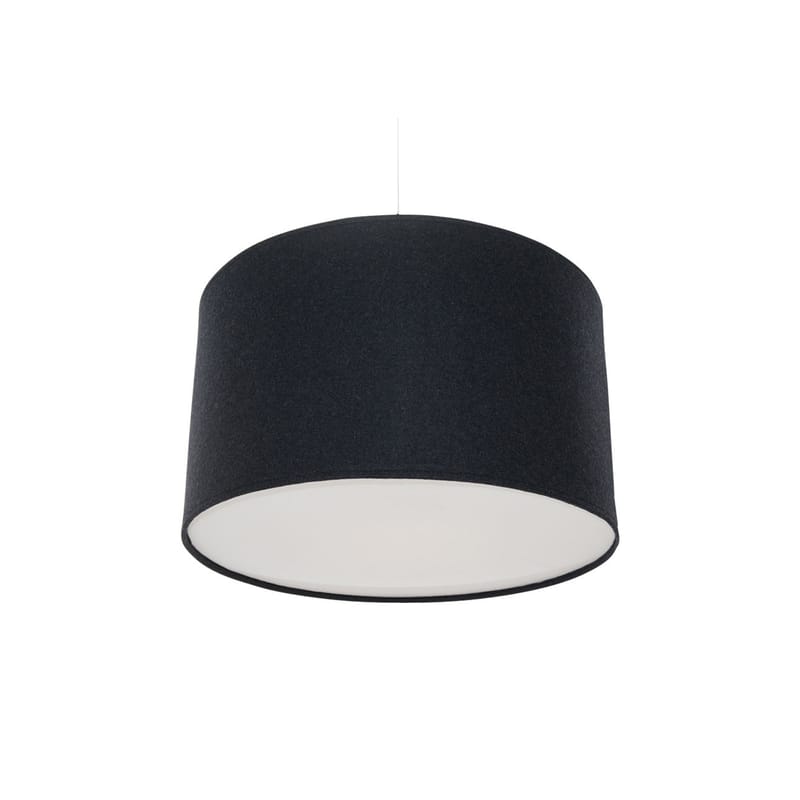 Luminaire - Suspensions - Suspension Kobe Medium tissu noir Ø 32 cm - Innermost - Charbon de bois - Coton, Feutre d\'acrylique, Laine