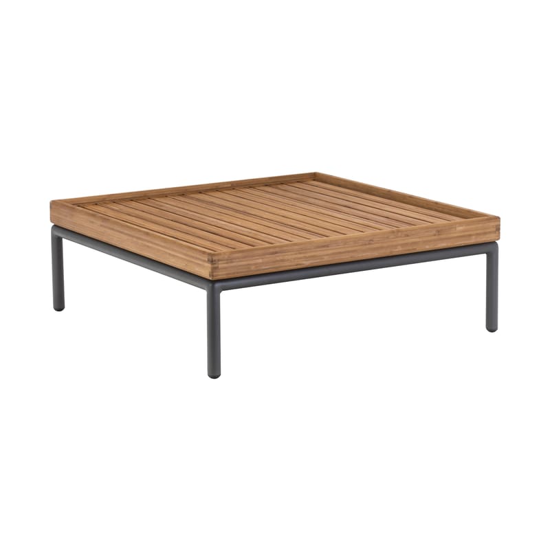 Mobilier - Tables basses - Table basse Level bois naturel / 81 x 81 cm - Bambou - Houe - 81 x 81 cm / Bambou - Aluminium thermo-laqué, Bambou