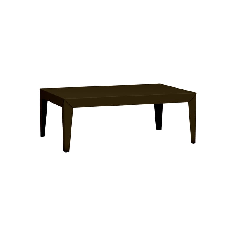 Mobilier - Tables basses - Table basse Zef OUTDOOR métal marron / 120 x 80 cm - Matière Grise - Bronze - Aluminium
