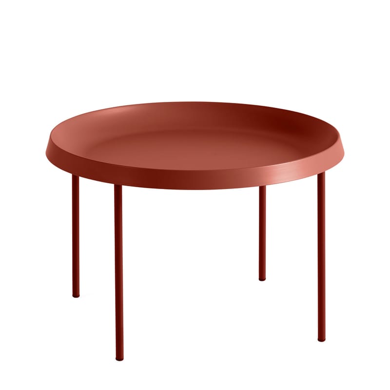 Mobilier - Tables basses - Table d\'appoint Tulou métal orange / Ø 55 x H 35 cm - Hay - Orange - Acier laqué, Acier tubulaire