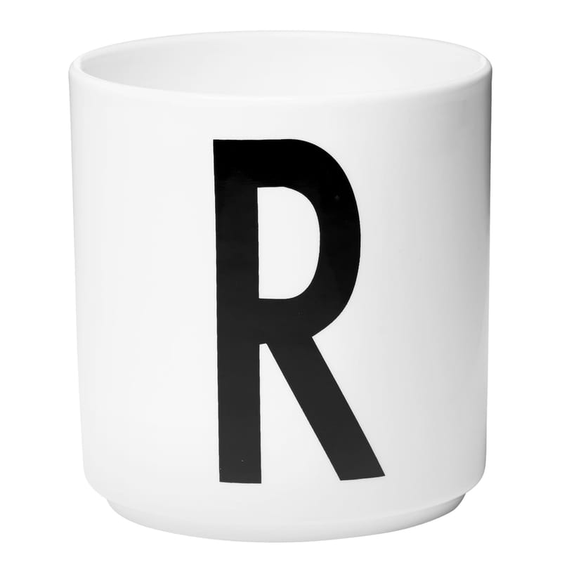 Tisch und Küche - Tassen und Becher - Becher A-Z keramik weiß / Porzellan - Buchstabe R - Design Letters - Weiß / Buchstabe R - Chinaporzellan