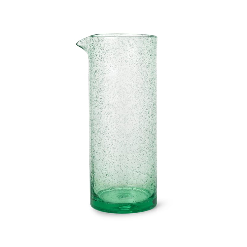 Table et cuisine - Carafes et décanteurs - Carafe Oli verre vert /1 Litre - Ferm Living - Vert d\'eau - Verre recyclé soufflé bouche