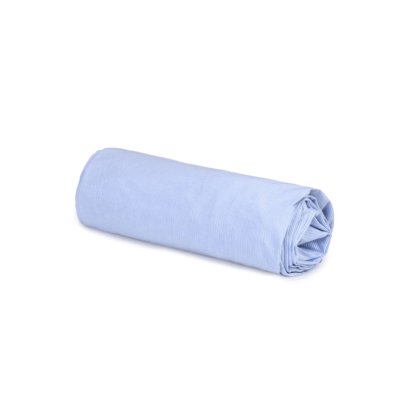 Décoration - Textile - Drap-housse 140 x 190 cm  tissu bleu / Percale lavée - Au Printemps Paris - 140 x 190 cm / Rayé bleu - Percale de coton lavée