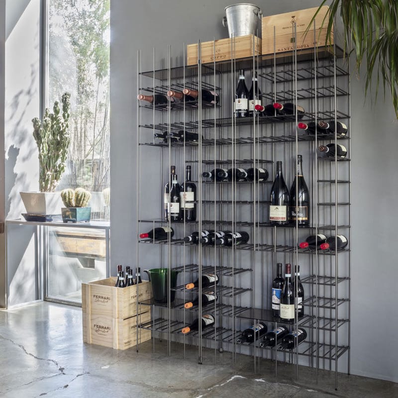 Etagère à vin Metrica C Wine Mogg - marron métal | Made In Design