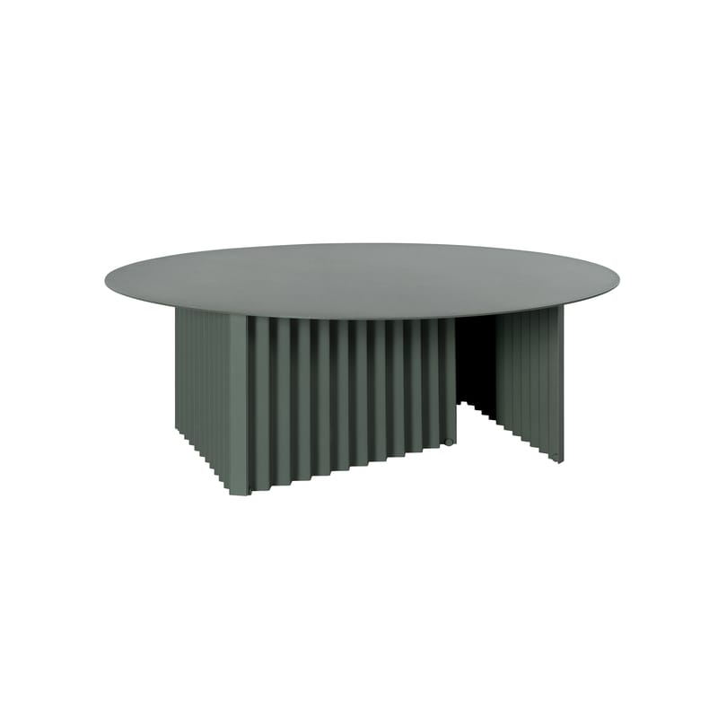 Mobilier - Tables basses - Table basse Plec métal vert / Ø 90 x H 32 cm - RS BARCELONA - Vert - Acier
