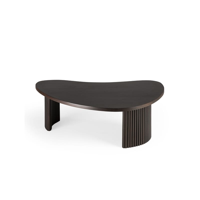Arredamento - Tavolini  - Tavolino Boomerang legno naturale / 85 x 77 x H 29 cm - Mogano - Ethnicraft - 85 x 77 cm / Mogano - Mogano massiccio tinto