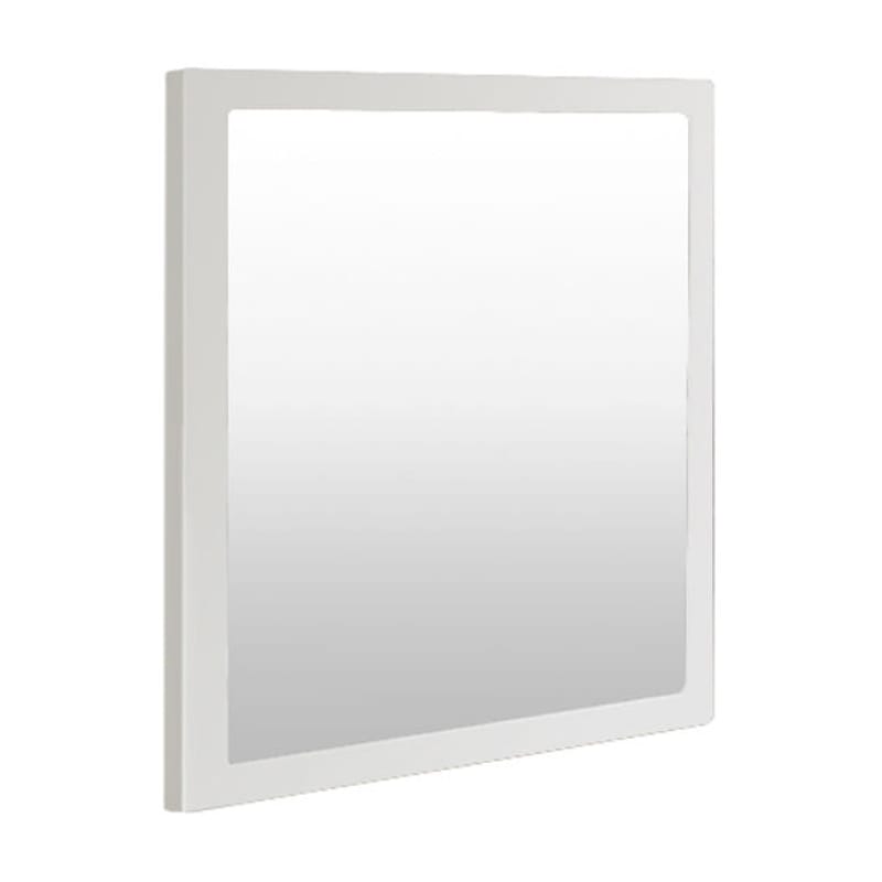 Möbel - Spiegel - Wandspiegel Little Frame metall weiß spiegel 60 x 60 cm - Zeus - Weiß semi-opak - Naturstahlplatte