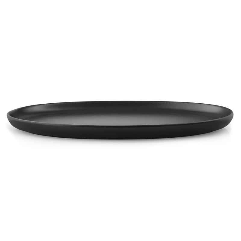 Table et cuisine - Assiettes - Assiette Nordic Kitchen céramique noir / Ovale - L 32 cm / Grès - Eva Solo - Noir mat - Grès
