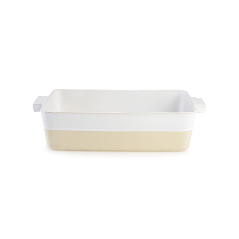 Tisch und Küche - Platten - Auflaufform Medium keramik weiß / 34 x 22 cm - Steinzeug - Au Printemps Paris - Weiß - emaillierter Sandstein