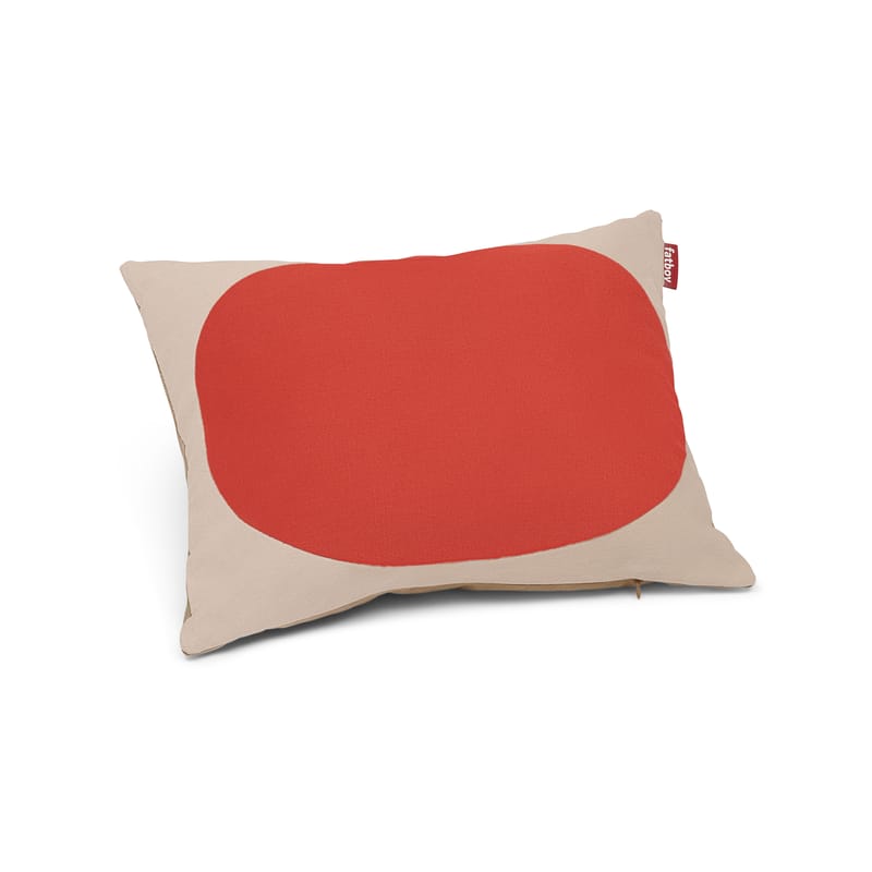 Décoration - Coussins - Coussin Pop Pillow tissu orange / Coton - 50 x 37.5 cm - Fatboy - Poppy - Coton, Fibre de polypropylène
