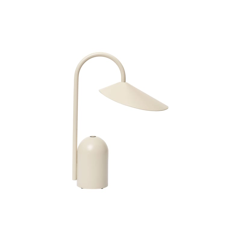 Luminaire - Lampes de table - Lampe sans fil rechargeable Arum LED métal beige - Ferm Living - Beige Cachemire - Aluminium, Fer