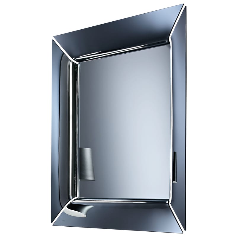 Décoration - Miroirs - Miroir mural Caadre verre argent miroir métal / 105 x 105 cm - Philippe Starck - FIAM - Argent - Verre