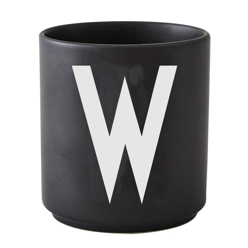 Table et cuisine - Tasses et mugs - Mug A-Z céramique noir / Porcelaine - Lettre W - Design Letters - Noir / Lettre W - Porcelaine de Chine