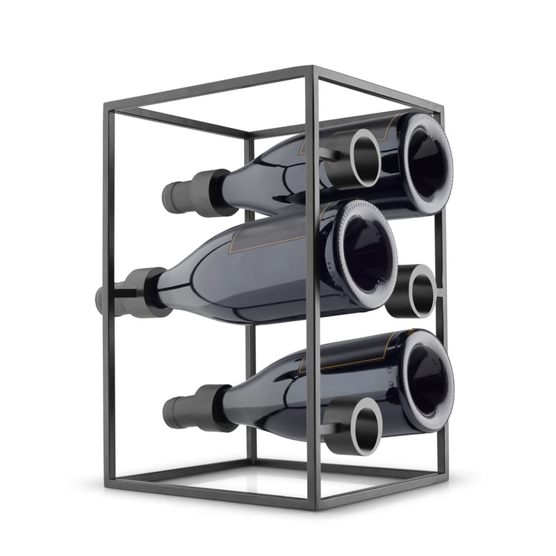 Table et cuisine - Autour du vin - Porte-bouteilles Wine Cube métal noir / 6 bouteilles - Eva Solo - Noir mat - Acier inoxydable