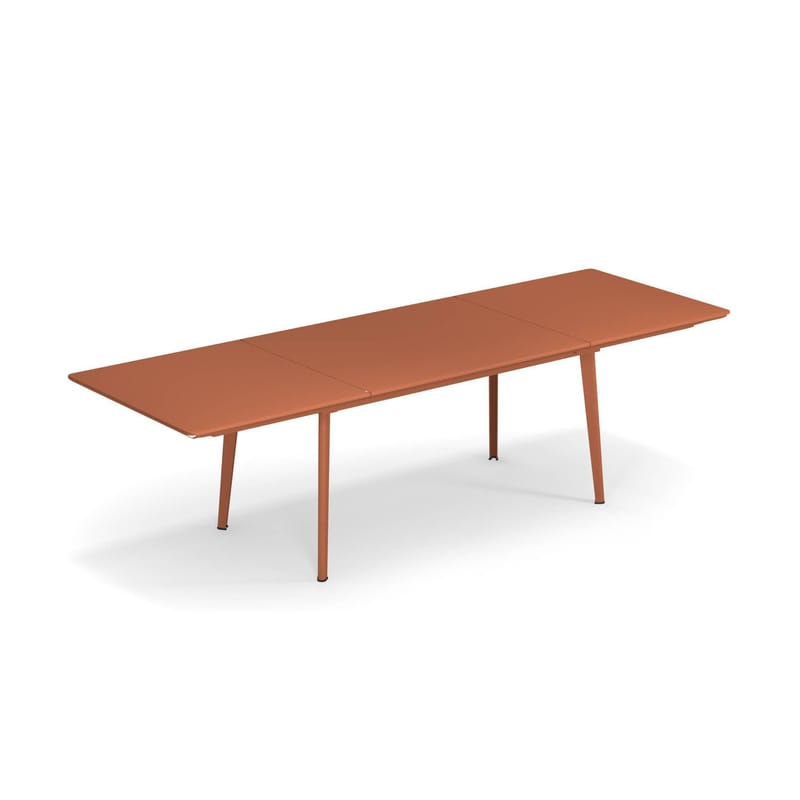 Jardin - Tables de jardin - Table à rallonge Plus4 métal rouge / 160 à 270 cm - Emu - Rouge d\'érable - Acier verni