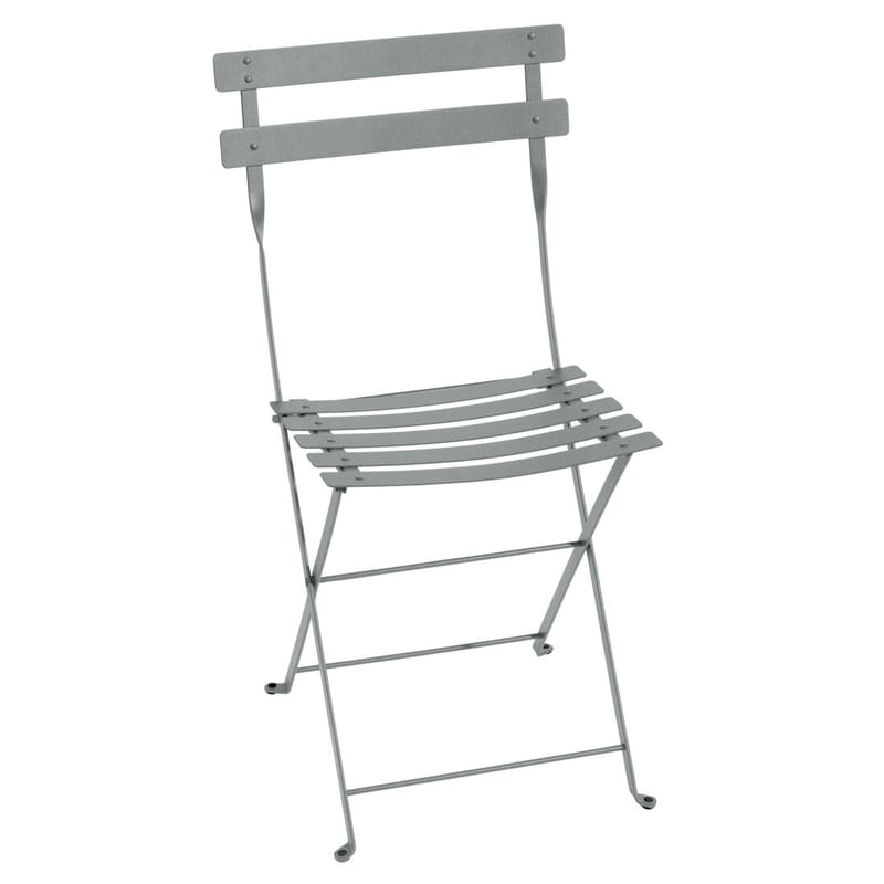Mobilier - Chaises, fauteuils de salle à manger - Chaise pliante Bistro métal gris - Fermob - Gris lapilli - Acier laqué