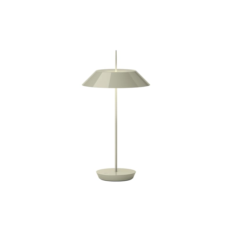 Luminaire - Lampes de table - Lampe sans fil rechargeable Mayfair MINI LED plastique vert / H 38 cm - Vibia - Verte - Acier inoxydable, Polycarbonate