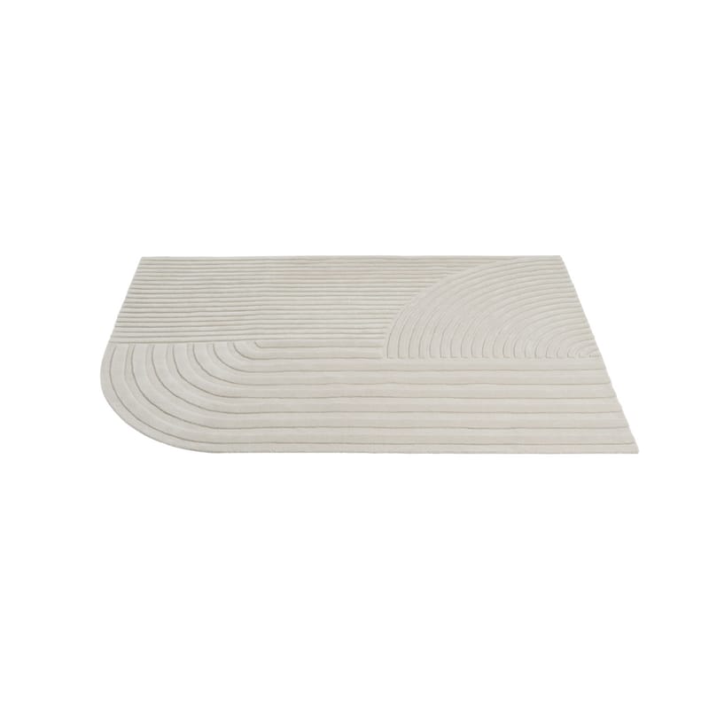 Décoration - Tapis - Tapis Relevo  blanc / 170 x 240 cm - Tufté main - Muuto - Blanc cassé - Laine néo-zélandaise