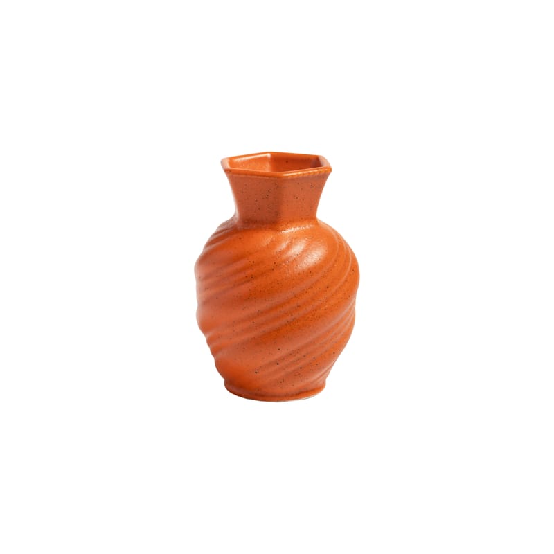 Décoration - Vases - Vase Tudor céramique orange / Ø 9 x H 12 cm - & klevering - H 12 cm / Orange - Porcelaine