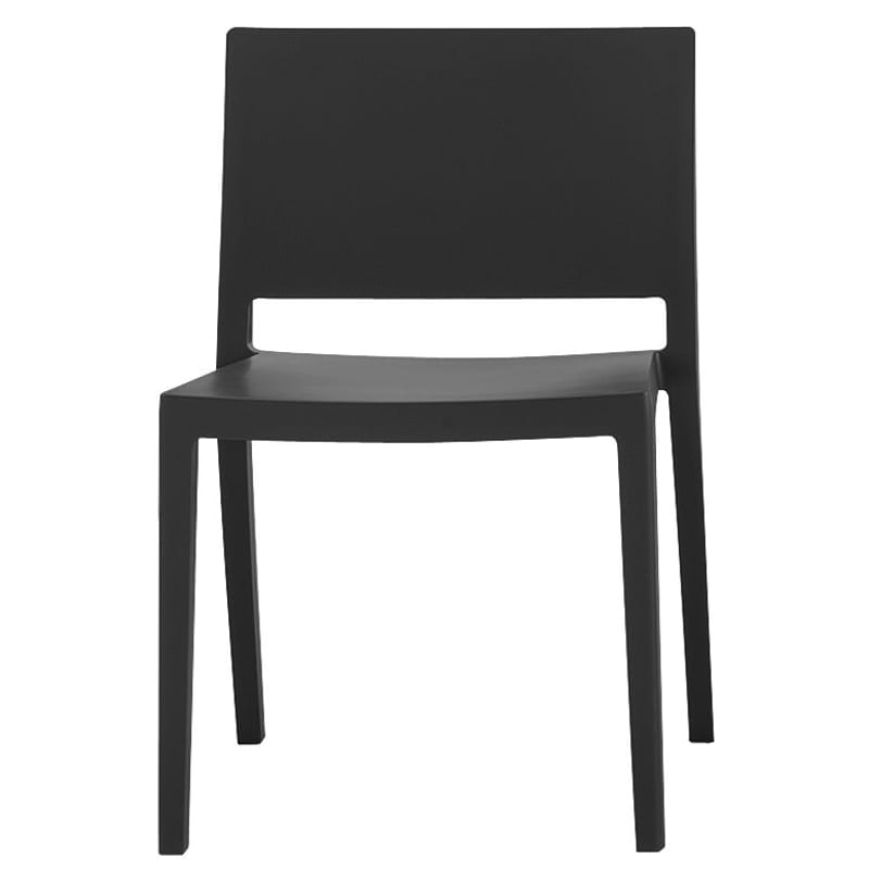 Mobilier - Chaises, fauteuils de salle à manger - Chaise empilable Lizz plastique noir / Version mate -  Piero Lissoni, 2008 - Kartell - Noir mat - Technopolymère