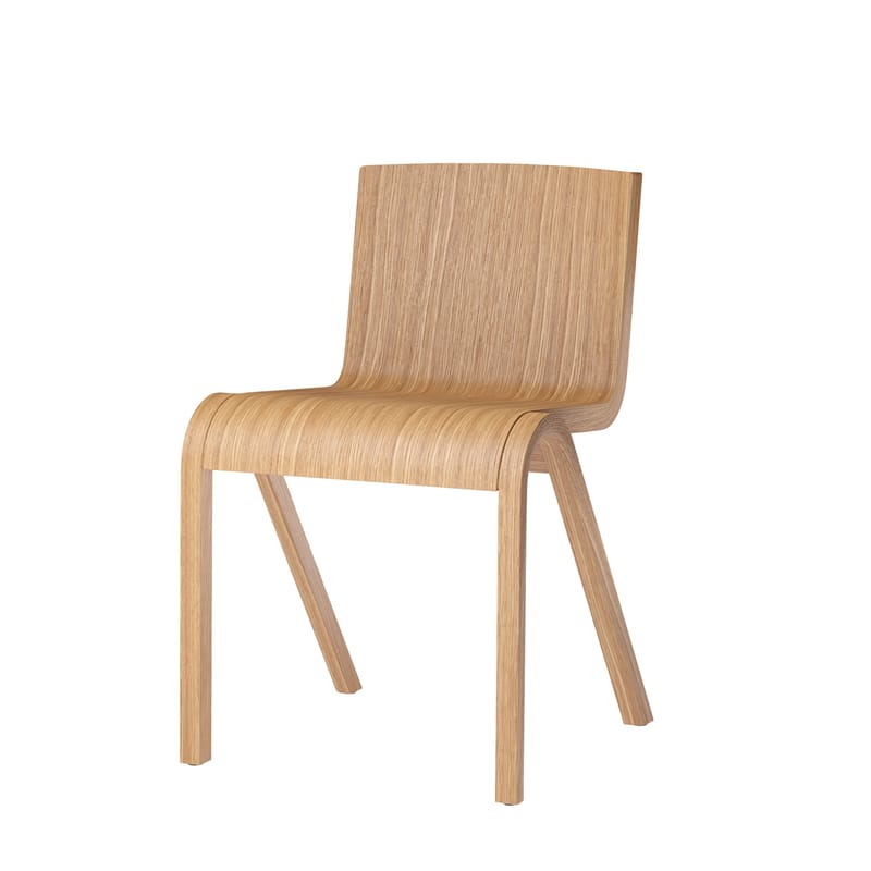 Mobilier - Chaises, fauteuils de salle à manger - Chaise empilable Ready bois naturel - Audo Copenhagen - Chêne naturel - Contreplaqué de chêne